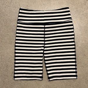 J. Crew navy stripe bike short, size M